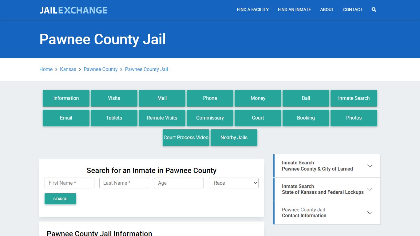 Pawnee County Jail Roster Lookup, KS, Inmate Search